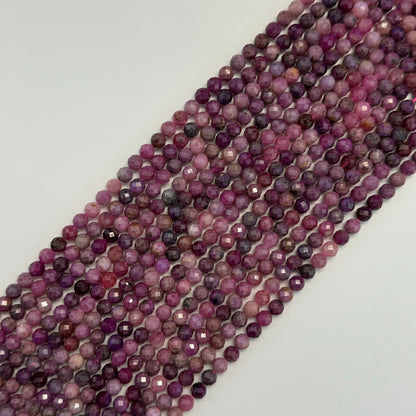 Ruby Faceted Round Beads image 10