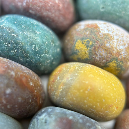 Mexican Ocean Jasper Rondelle Beads image 1