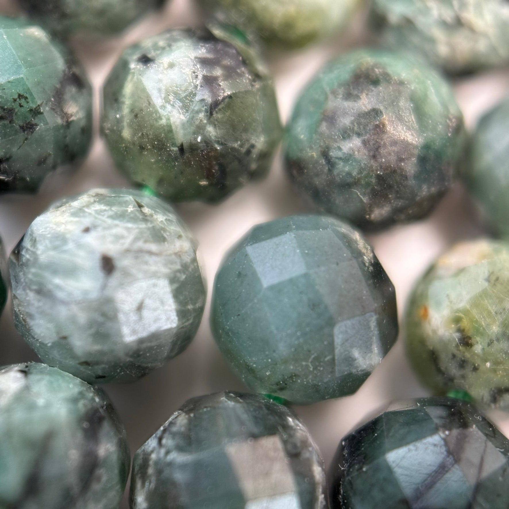 Emerald Faceted Round Beads - Color C image 5