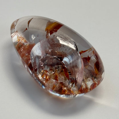 Quartz Cabochon with Amazing Lepidocrocite Inclusion Mirror-Like Inclusion image 5