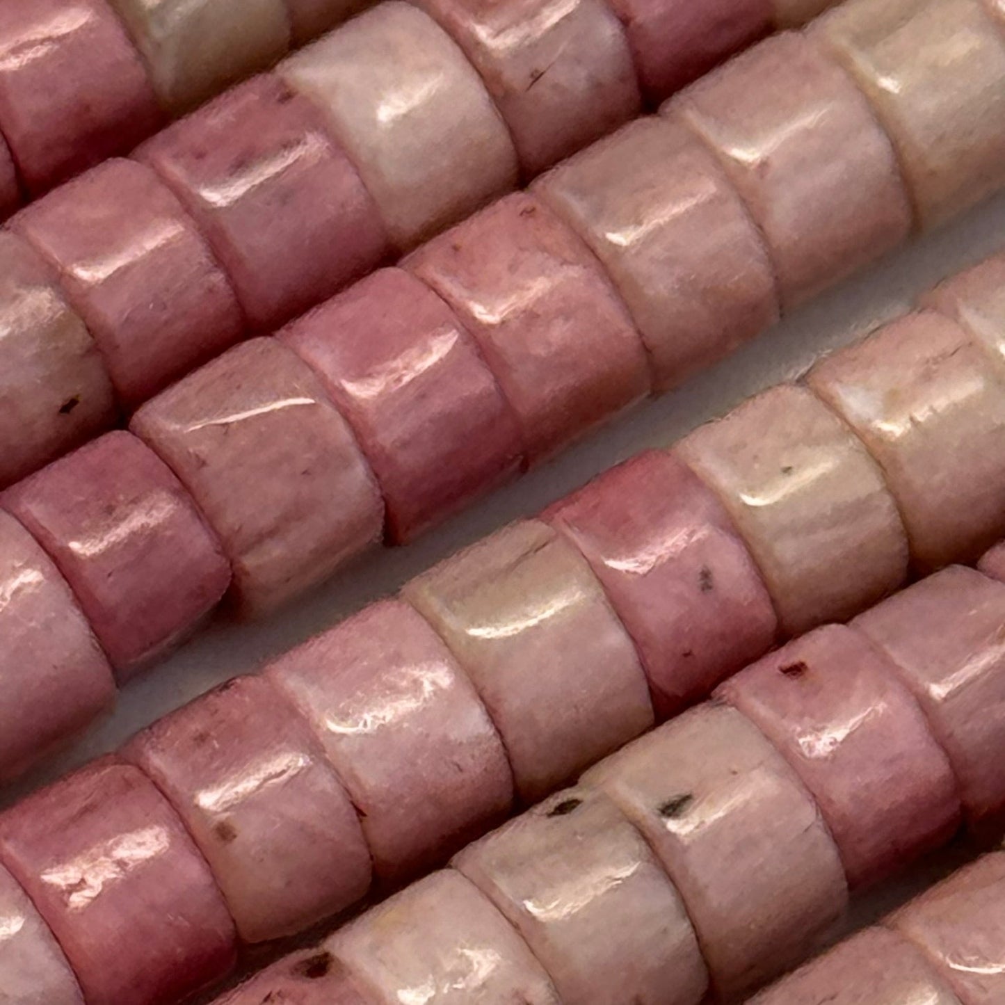 Rhodonite Heishi Beads (A Quality) image 5