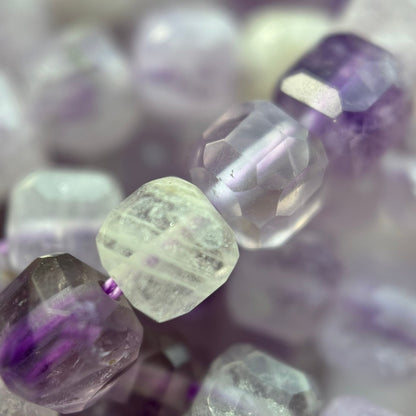 Lavender Amethyst Faceted Square Beads image 5