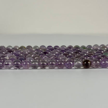 Amethyst +Plus Polished 8mm Round Beads image 5