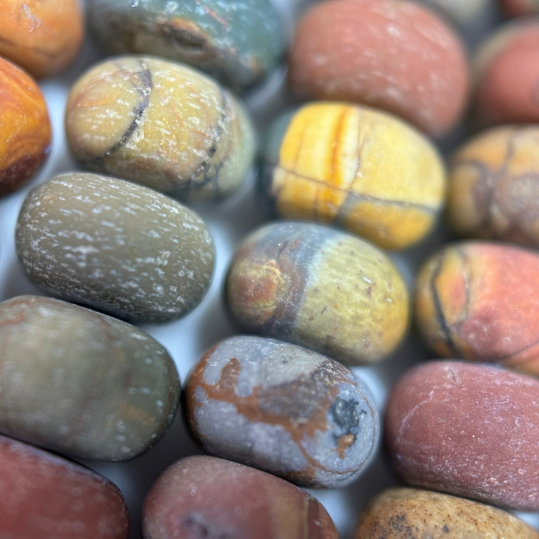 Red Polychrome Jasper Frosted Rondelle Beads image 5
