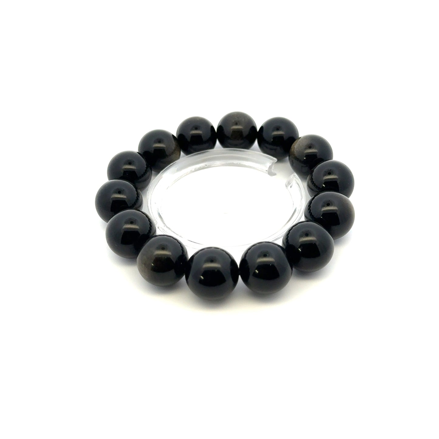 Gold Sheen Obsidian Bracelet – Natural Gemstone Beaded Jewelry - (AAAA Quality)