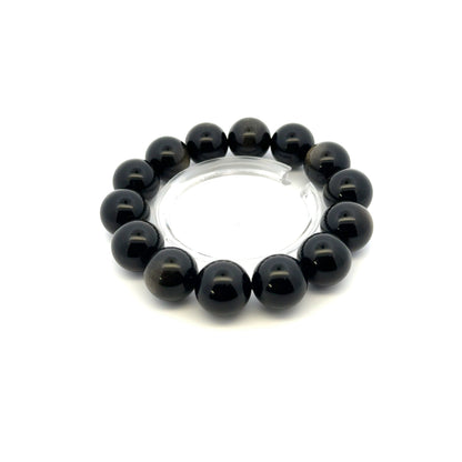Gold Sheen Obsidian Bracelet – Natural Gemstone Beaded Jewelry - (AAAA Quality)