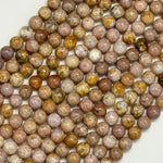 Pink Sakura Chalcedony Polished Round Beads image 3