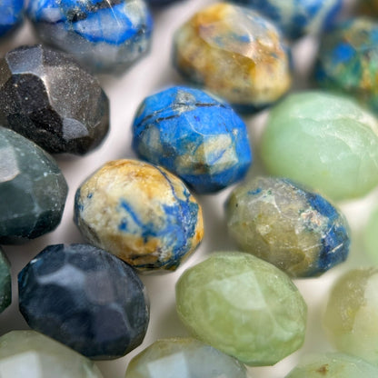 Azurite Faceted Rondelle Beads image 4