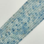 Aquamarine Faceted Round Gemstone Beads - AAA Quality image 6