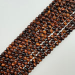 Red Tiger's Eye Polished Round Beads image 2