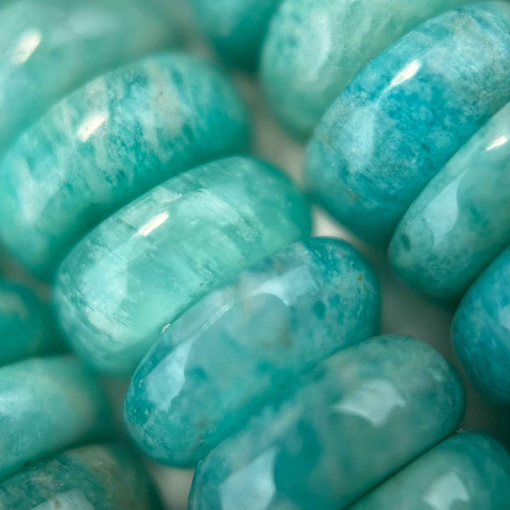 Brazilian Amazonite AAAA Rondelle Gemstone Beads image 6