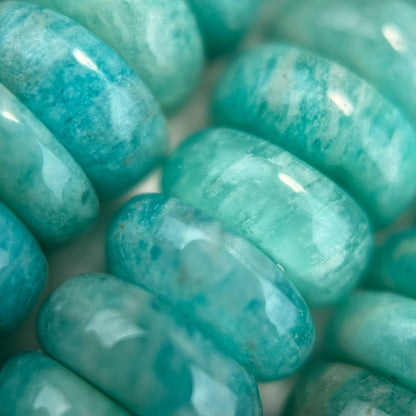 Brazilian Amazonite AAAA Rondelle Gemstone Beads image 6