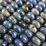 Dumortierite Rondelle Polished Beads image 1