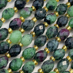 Ruby Zoisite Faceted Barrel 8 Beads image 6