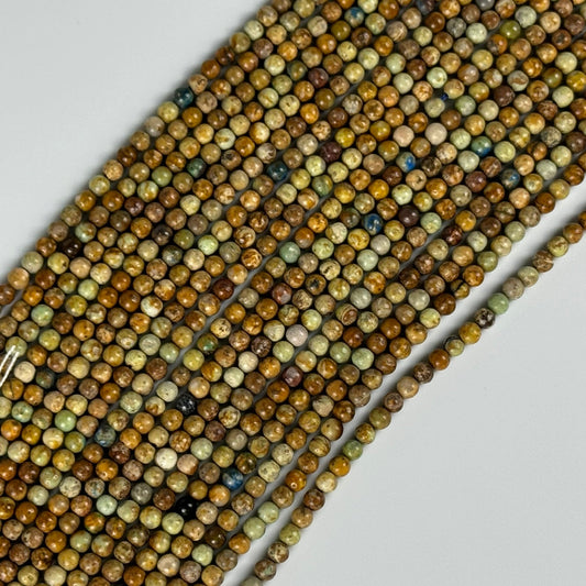 Azurite Polished Round Shape Beads - (A Quality)