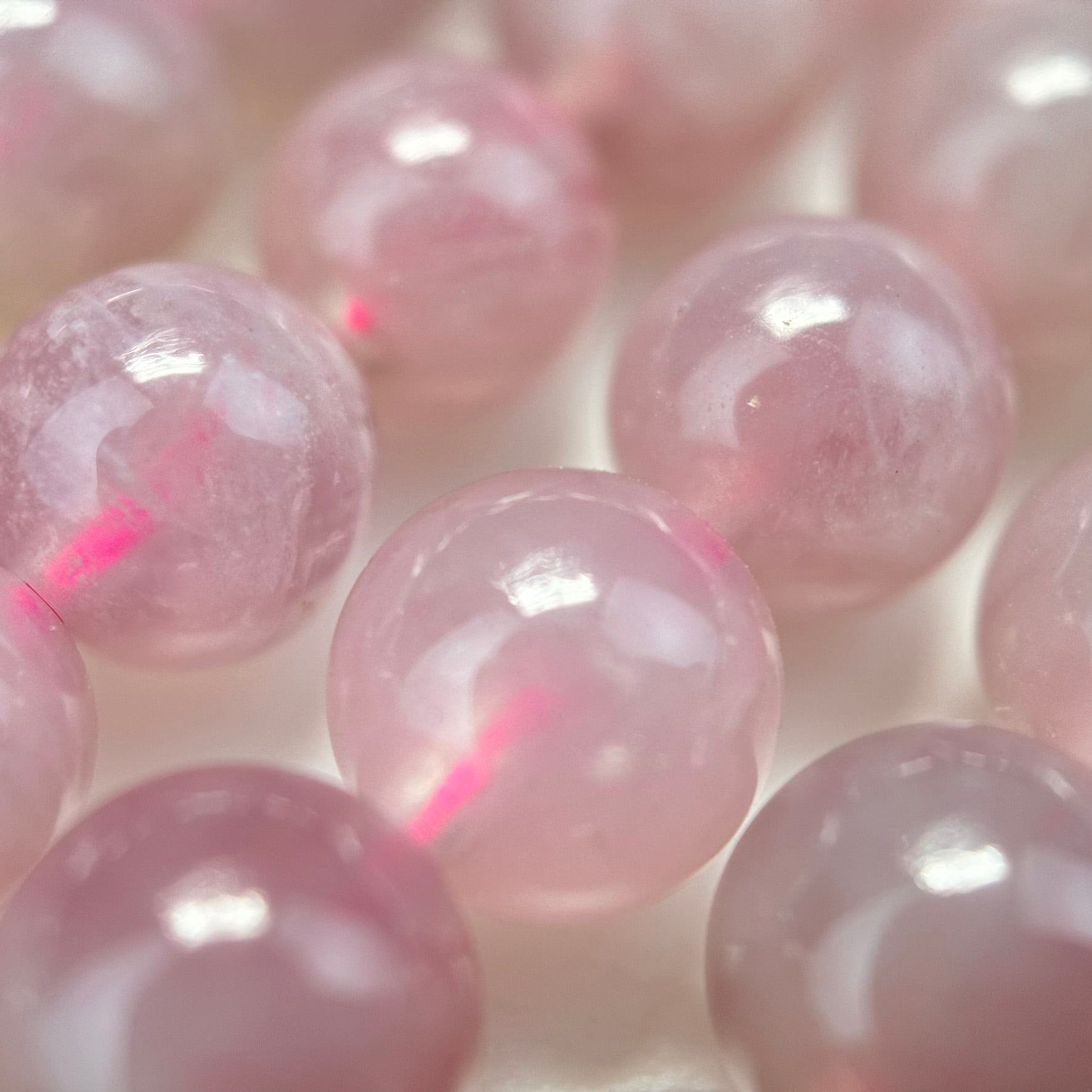 Blue Rose Quartz Polished Round Beads image 2