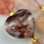 Hematoid Quartz Faceted Heart Shape Beads image 1
