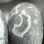 Grey Crazy Lace Agate  Frosted Rondelle Bead image 4
