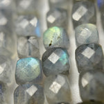 Labradorite Square AA Faceted Polished Beads (4-5 mm) image 4