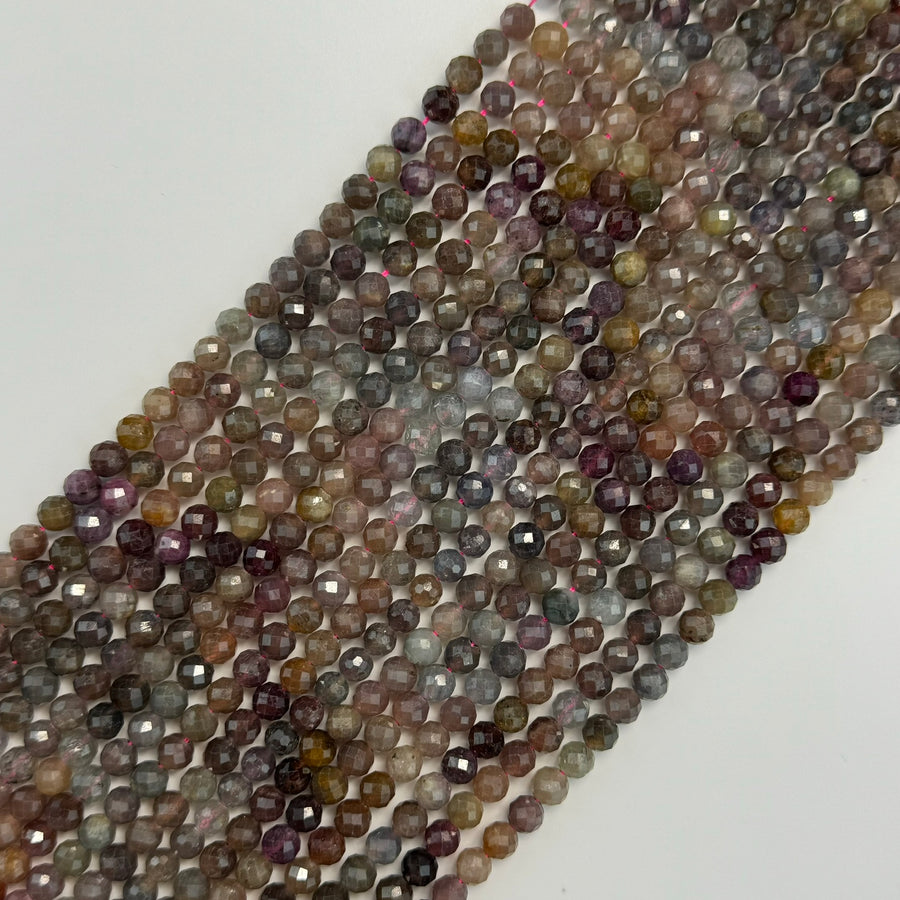 Ruby Sapphire Faceted Round Beads image 0