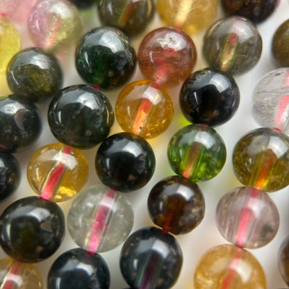 Multi-Coloured Tourmaline AA Polished 5mm Round Beads image 2