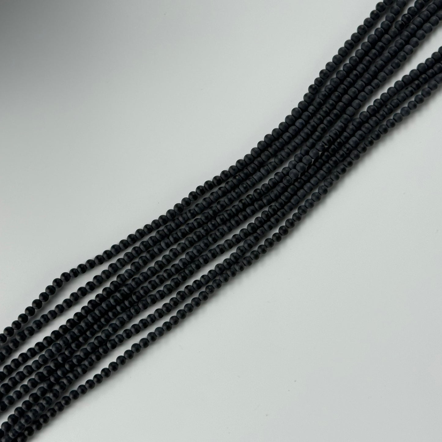 Black Onyx Frosted Round Beads image 6