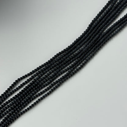 Black Onyx Frosted Round Beads image 6