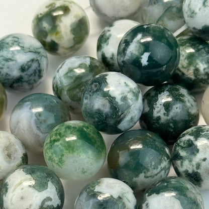 Tree Moss Agate Polished Round Beads image 10