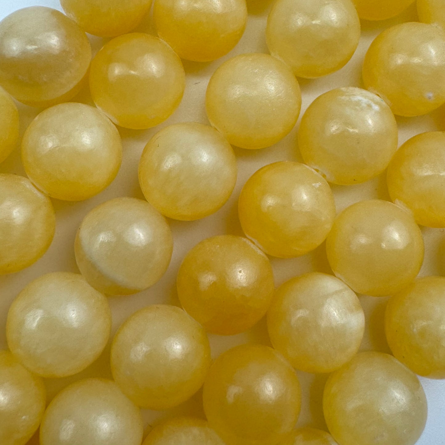 Honey Calcite Polished Round Beads image 1