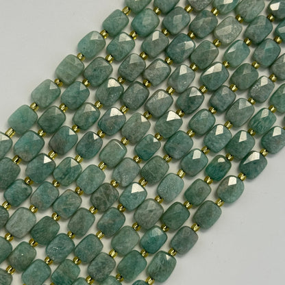 Amazonite AA Quality Rectangular Faceted Cushion Cut Gemstone Beads image 0