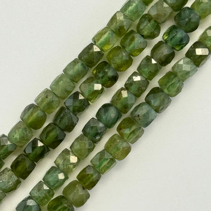 Green Apatite Square Beads image 4