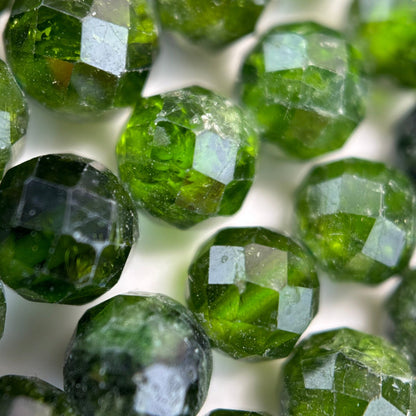 Diopside Faceted Round Beads (A & AA Quality) image 9