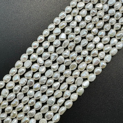 AA White Potato Pearl  8x6mm image 2