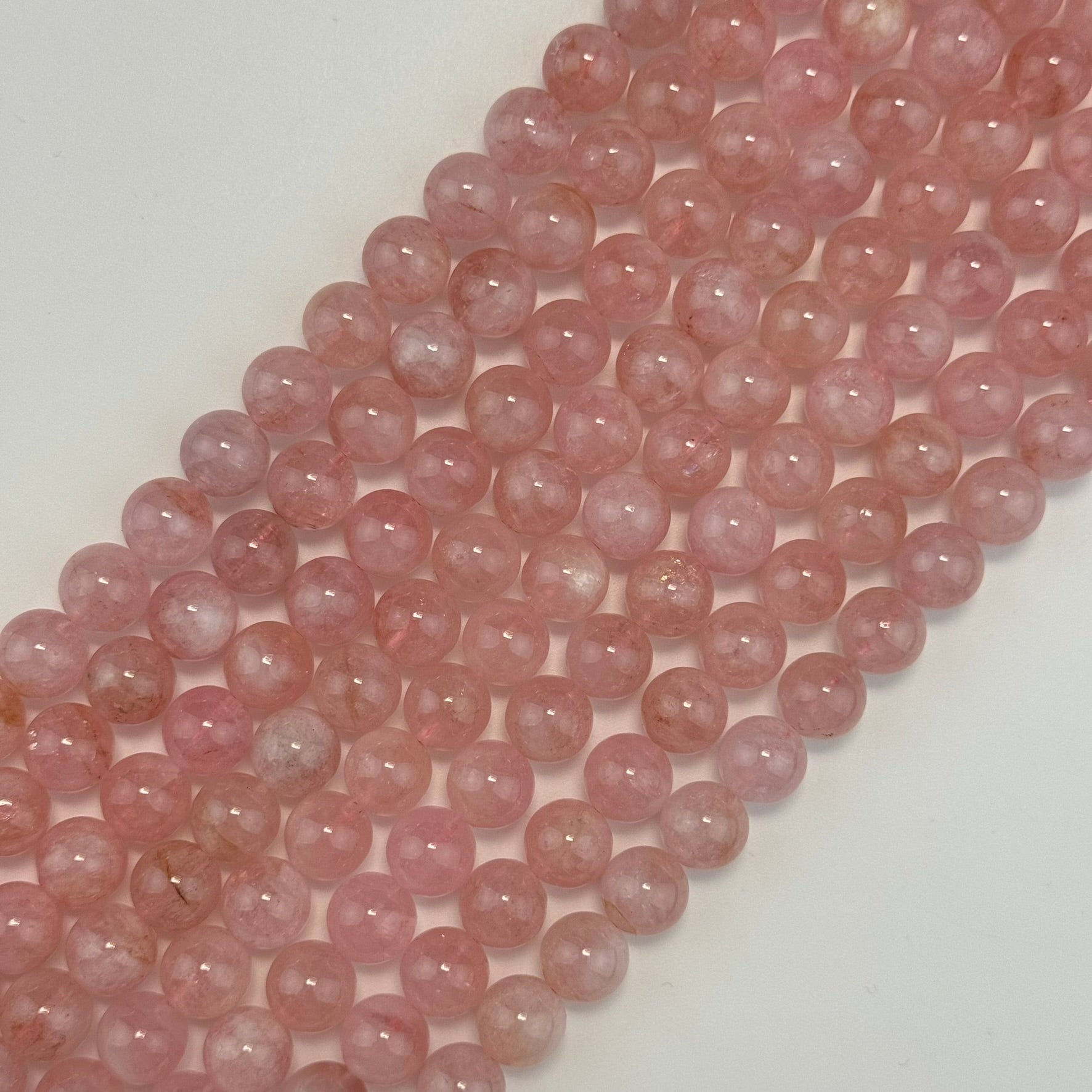 Morganite AA Polished  Round Beads image 6