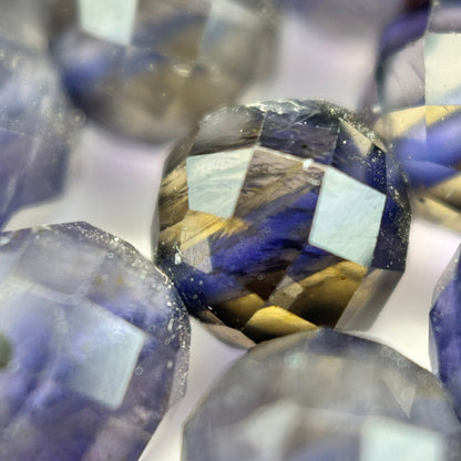 Iolite stone Faceted Round Beads Faceted Round Beads image 1