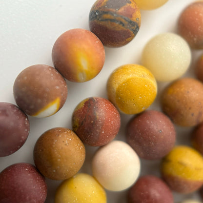 Mookaite Frosted Round Beads image 3