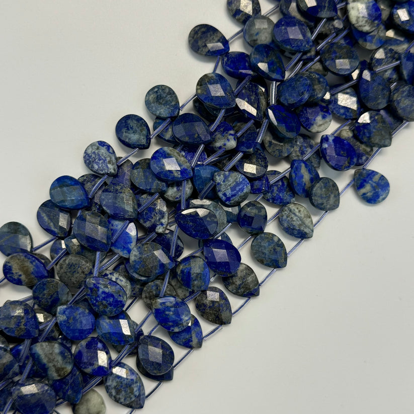 Faceted Pear Shape Semi Precious Stone Beads