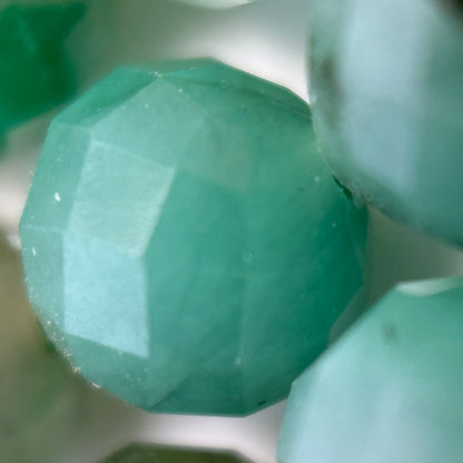 Emerald Faceted Round Beads image 12