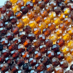 Hessonite Garnet Faceted Round Beads (Color B) image 2
