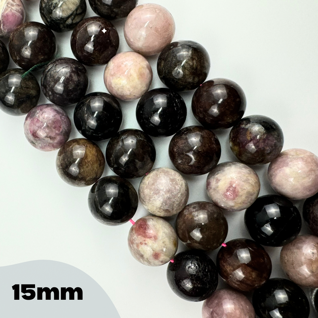 Multi-Coloured Tourmaline Polished Round Beads image 7
