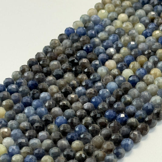 Sapphire Natural Faceted Round Beads