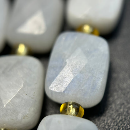 Rainbow Moonstone Rectangular Faceted Cushion Cut 10xÂ8 mm Beads image 7