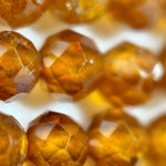 Hessonite Garnet Faceted Round Beads (Color A) image 2