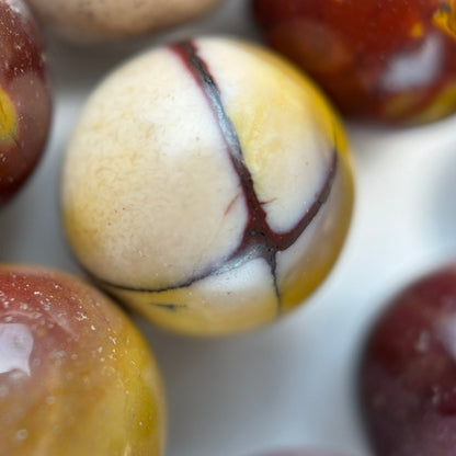 Mookaite Round Polished Beads image 1