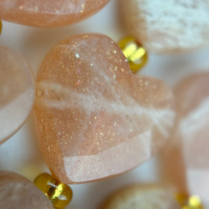 Sunstone Faceted Heart 12ÃƒÆ’Ã†â€™Ãƒâ€ Ã¢â‚¬â„¢ÃƒÆ’Ã‚Â¢ÃƒÂ¢Ã¢â‚¬Å¡Ã‚Â¬ÃƒÂ¢Ã¢â€šÂ¬Ã‚Â12 mm Beads image 3