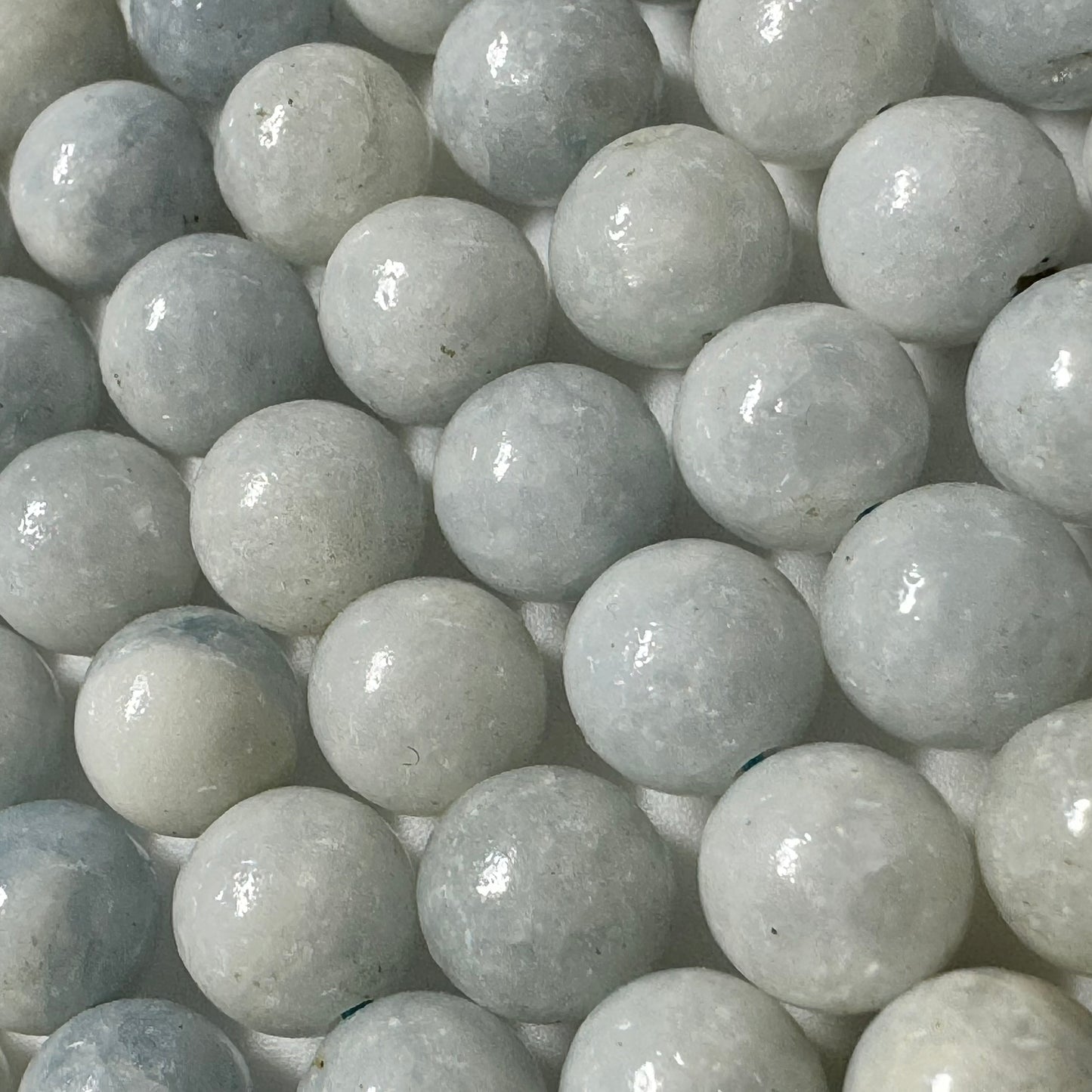 Blue Calcite Polished Round Beads image 3