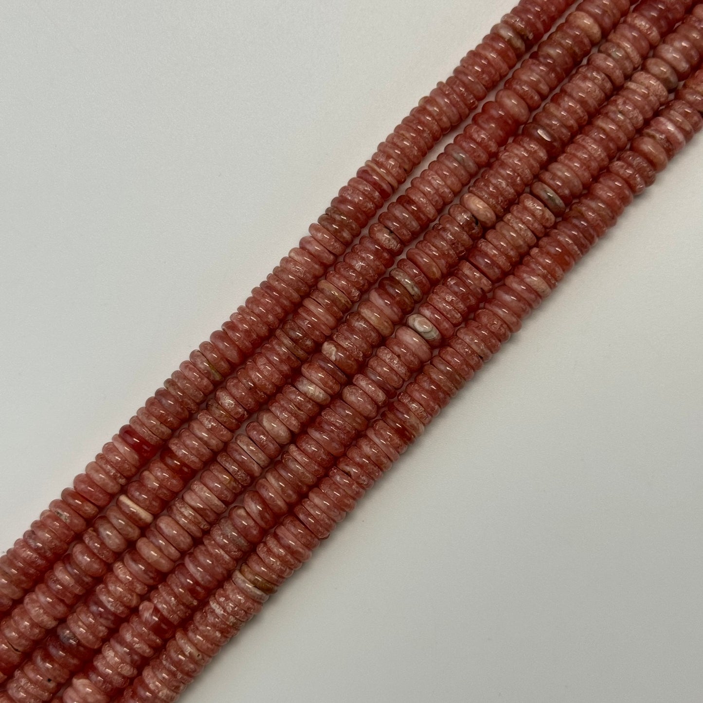Rhodochrosite Rondelle Polished Beads image 3