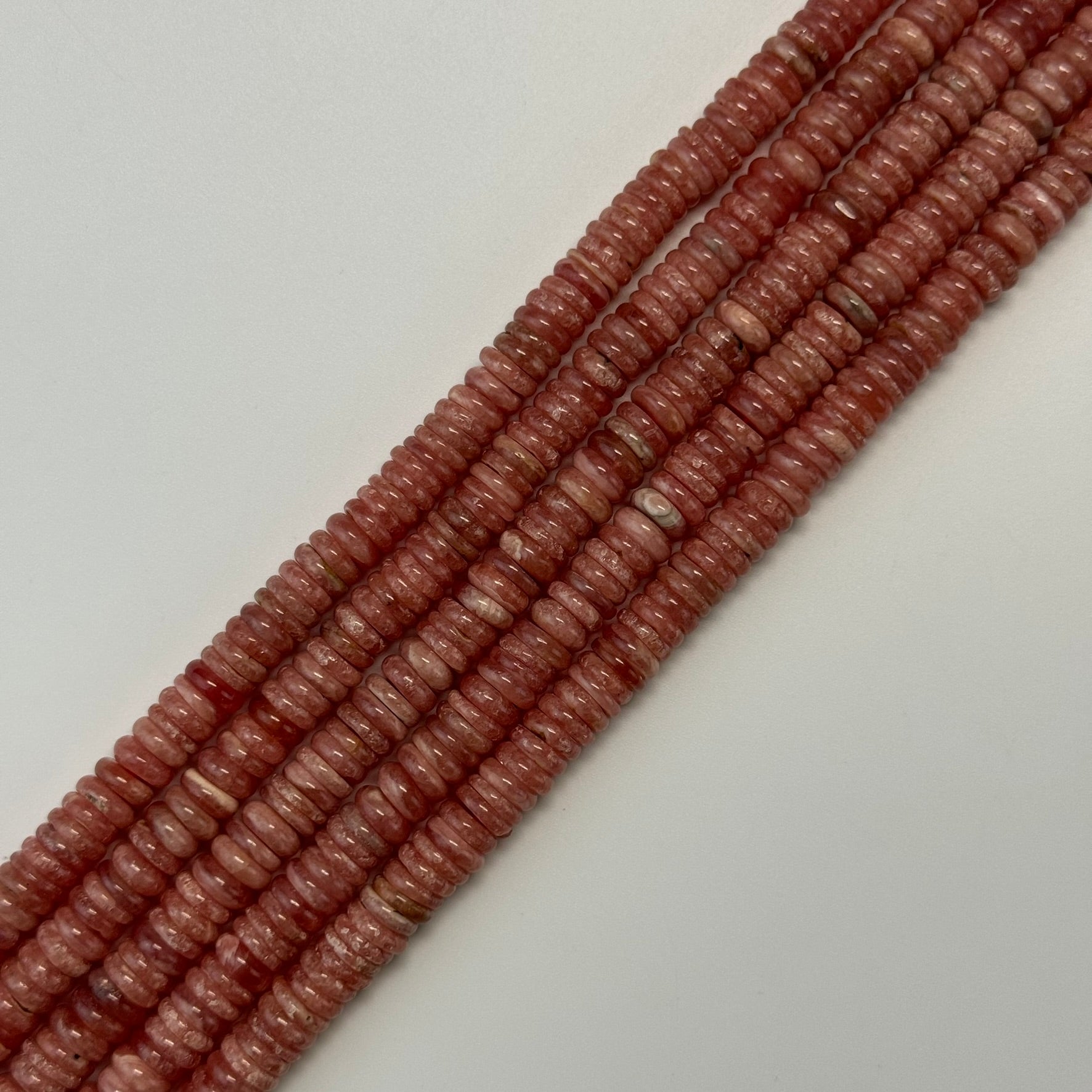 Rhodochrosite Rondelle Polished Beads image 3