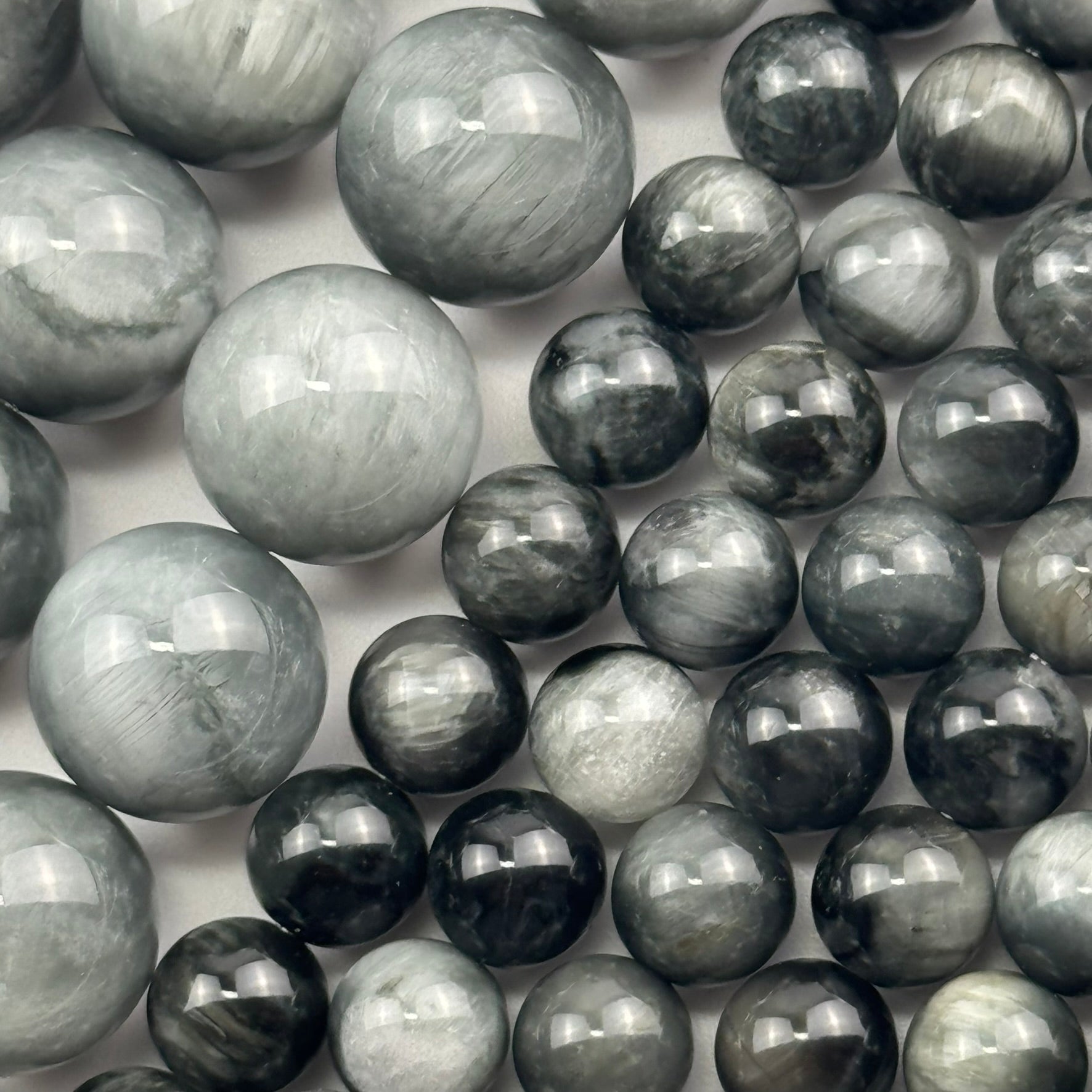 Hawk's Eye Polished  Round Beads image 5