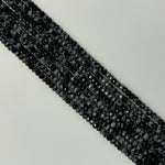Snowflake Obsidian Faceted Rondelle Beads image 7